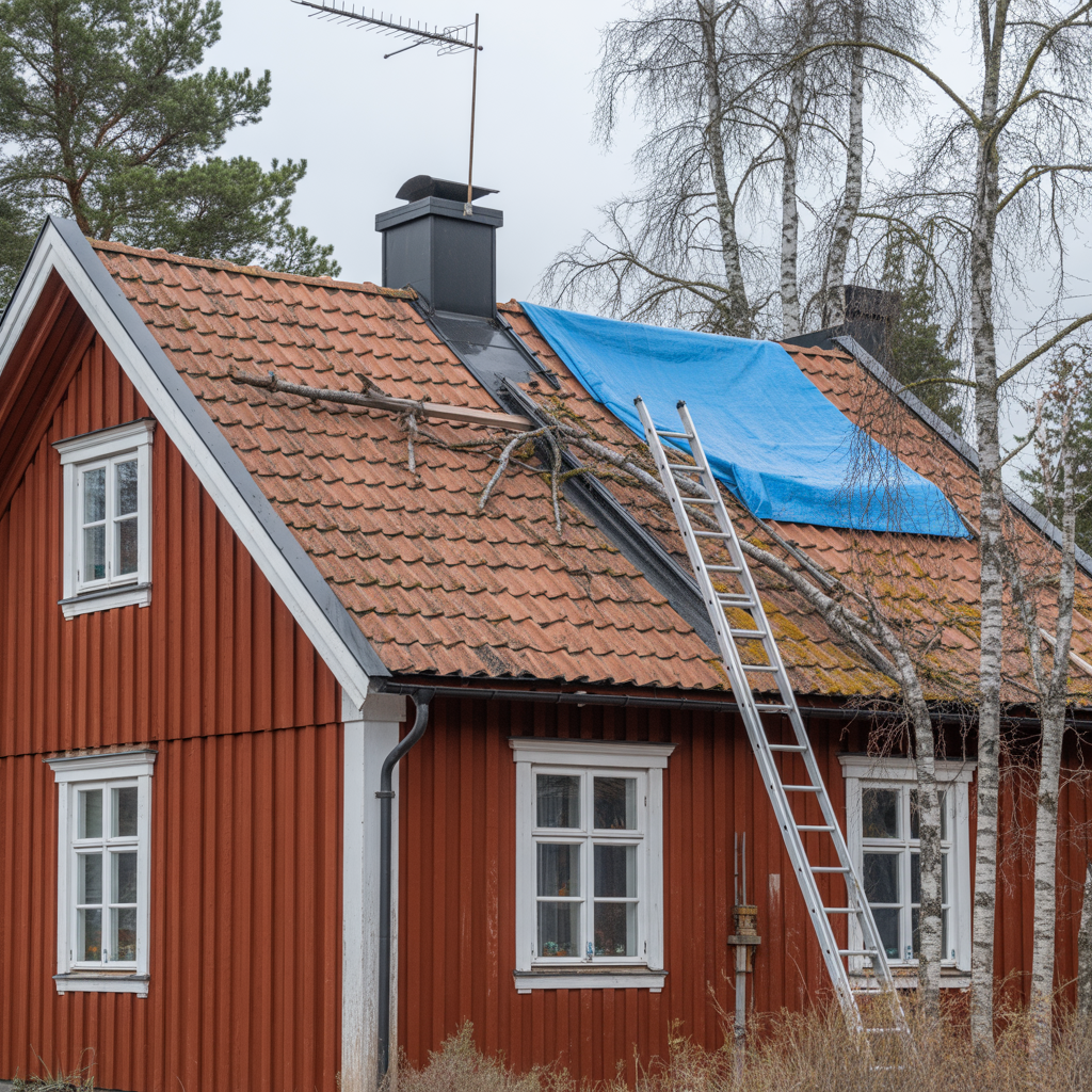 besiktning av tak efter storm checklista och atgarder
